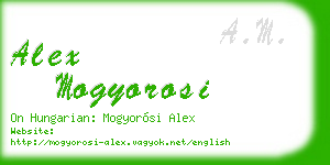 alex mogyorosi business card